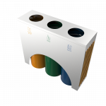 ELM SSTW - cosuri de gunoi pentru colectare selectiva deseuri inox lemn