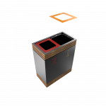 BREND PC - cos de gunoi colectare selectiva elegant din metal cu mai multe compartimente_12