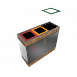 BREND PC - cos de gunoi colectare selectiva elegant din metal cu mai multe compartimente_4