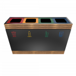 BREND PC - cos de gunoi colectare selectiva elegant din metal cu mai multe compartimente_5