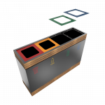 BREND PC - cos de gunoi colectare selectiva elegant din metal cu mai multe compartimente_8