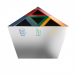 KUNKA SST - Cos de gunoi triunghiular din inox_