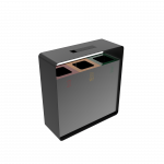 ARIZARO AT PC coșuri gunoi pentru reciclare din metal cu scrumieră_13