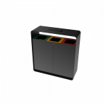 ARIZARO AT PC coșuri gunoi pentru reciclare din metal cu scrumieră_14