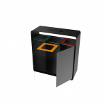 ARIZARO AT PC coșuri gunoi pentru reciclare din metal cu scrumieră_15