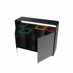 ARIZARO AT PC coșuri gunoi pentru reciclare din metal cu scrumieră_16