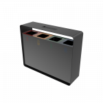 ARIZARO AT PC coșuri gunoi pentru reciclare din metal cu scrumieră_18