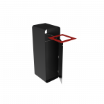 ARIZARO AT PC coșuri gunoi pentru reciclare din metal cu scrumieră_5