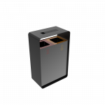 ARIZARO AT PC coșuri gunoi pentru reciclare din metal cu scrumieră_9