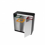 ARIZARO AT SST coșuri gunoi pentru reciclare din inox cu scrumieră_11