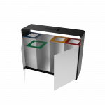 ARIZARO AT SST coșuri gunoi pentru reciclare din inox cu scrumieră_20