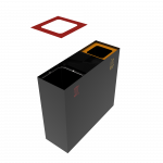 DENALI PC coș de gunoi din metal cu scrumieră_6