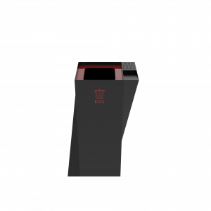 ERIDANI PC coș de gunoi elegant din metal pentru exterior cu scrumieră_1