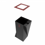 ERIDANI PC coș de gunoi elegant din metal pentru exterior cu scrumieră_3