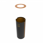 FINLAY PC coș de gunoi simplu din metal_4