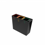 GEMINI PC coș colectare selectivă din metal cu scrumieră_10