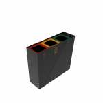 GEMINI PC coș colectare selectivă din metal cu scrumieră_11