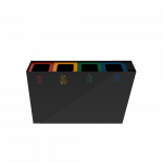 GEMINI PC coș colectare selectivă din metal cu scrumieră_14