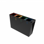 GEMINI PC coș colectare selectivă din metal cu scrumieră_15