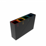 GEMINI PC coș colectare selectivă din metal cu scrumieră_16