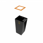 GEMINI PC coș colectare selectivă din metal cu scrumieră_4