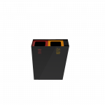 GEMINI PC coș colectare selectivă din metal cu scrumieră_5