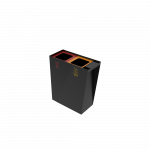 GEMINI PC coș colectare selectivă din metal cu scrumieră_6