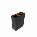 GEMINI PC coș colectare selectivă din metal cu scrumieră_7