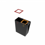 GEMINI PC coș colectare selectivă din metal cu scrumieră_8
