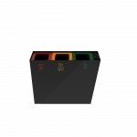 GEMINI PC coș colectare selectivă din metal cu scrumieră_9