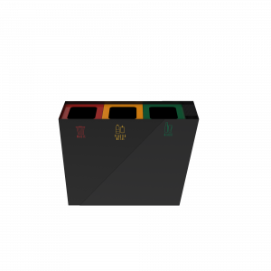 GEMINI PC coș colectare selectivă din metal cu scrumieră_9