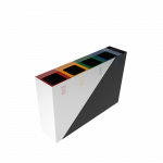 GEMINI SST coș colectare selectivă din inox cu scrumieră_15