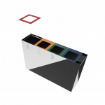 GEMINI SST coș colectare selectivă din inox cu scrumieră_16