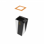 GEMINI SST coș colectare selectivă din inox cu scrumieră_4