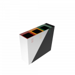 GEMINI SST coș colectare selectivă din inox cu scrumieră_9