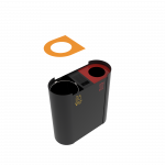 KOBUK PC coș elegant cu 2 compartimente din metal cu scrumieră _4