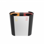 KOBUK SST coș elegant cu 2 compartimente din inox cu scrumieră_1