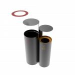 NAZAS PC coș de gunoi din metal cu scrumieră pentru exterior_1