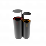 NAZAS PC coș de gunoi din metal cu scrumieră pentru exterior_2