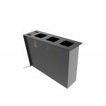 NOATAK PC stație modernă de reciclare din metal cu scrumieră_10