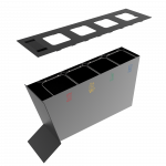 NOATAK PC stație modernă de reciclare din metal cu scrumieră_13