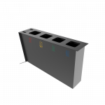 NOATAK PC stație modernă de reciclare din metal cu scrumieră_15