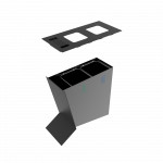 NOATAK PC stație modernă de reciclare din metal cu scrumieră_5