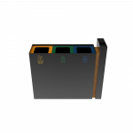 PARANA PC coș de reciclare exterior din metal și lemn cu scrumieră_10