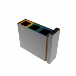 PARANA PC coș de reciclare exterior din metal și lemn cu scrumieră_11