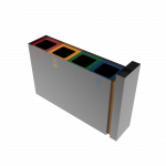 PARANA PC coș de reciclare exterior din metal și lemn cu scrumieră_15