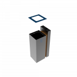 PARANA PC coș de reciclare exterior din metal și lemn cu scrumieră_4