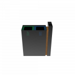 PARANA PC coș de reciclare exterior din metal și lemn cu scrumieră_5