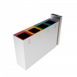 PARANA SST coș de reciclare exterior din inox și lemn cu scrumieră_15