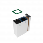 PARANA SST coș de reciclare exterior din inox și lemn cu scrumieră_5